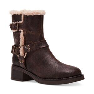 Steve Madden Brixton Fur Brown Distressed Boots